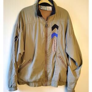 Vintage Ixspa By Jamie Sadock Retro Bomber Activewear Jacket Size M Olive